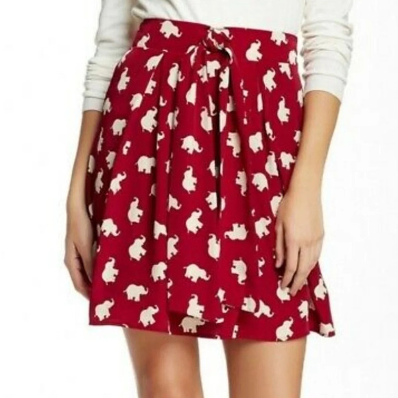 Peach Love  California elephant print skirt - Picture 1 of 6
